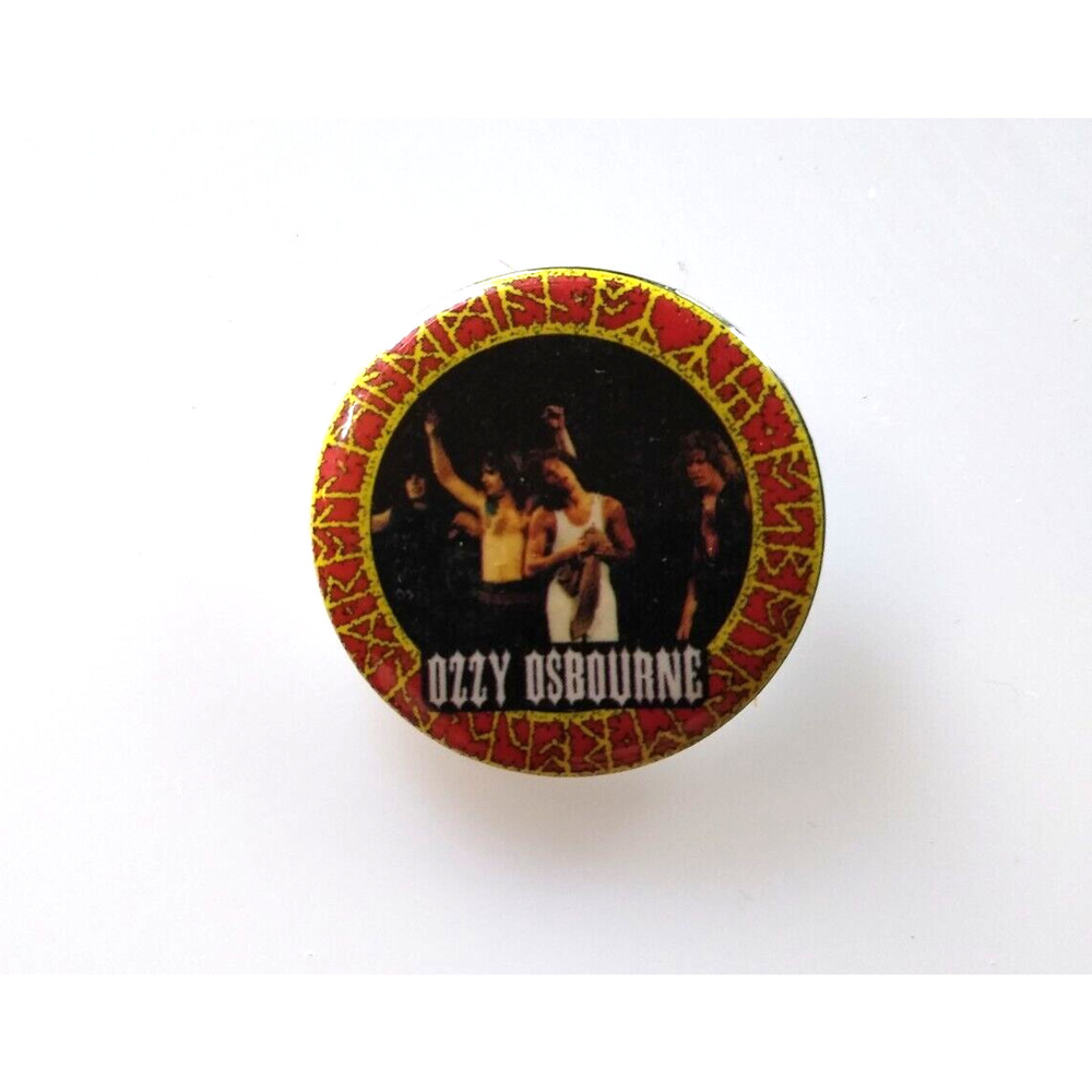 Ozzy Osbourne 1983 Badge Button Up Pinback Pin Heavy Metal Rock Music Band Shot